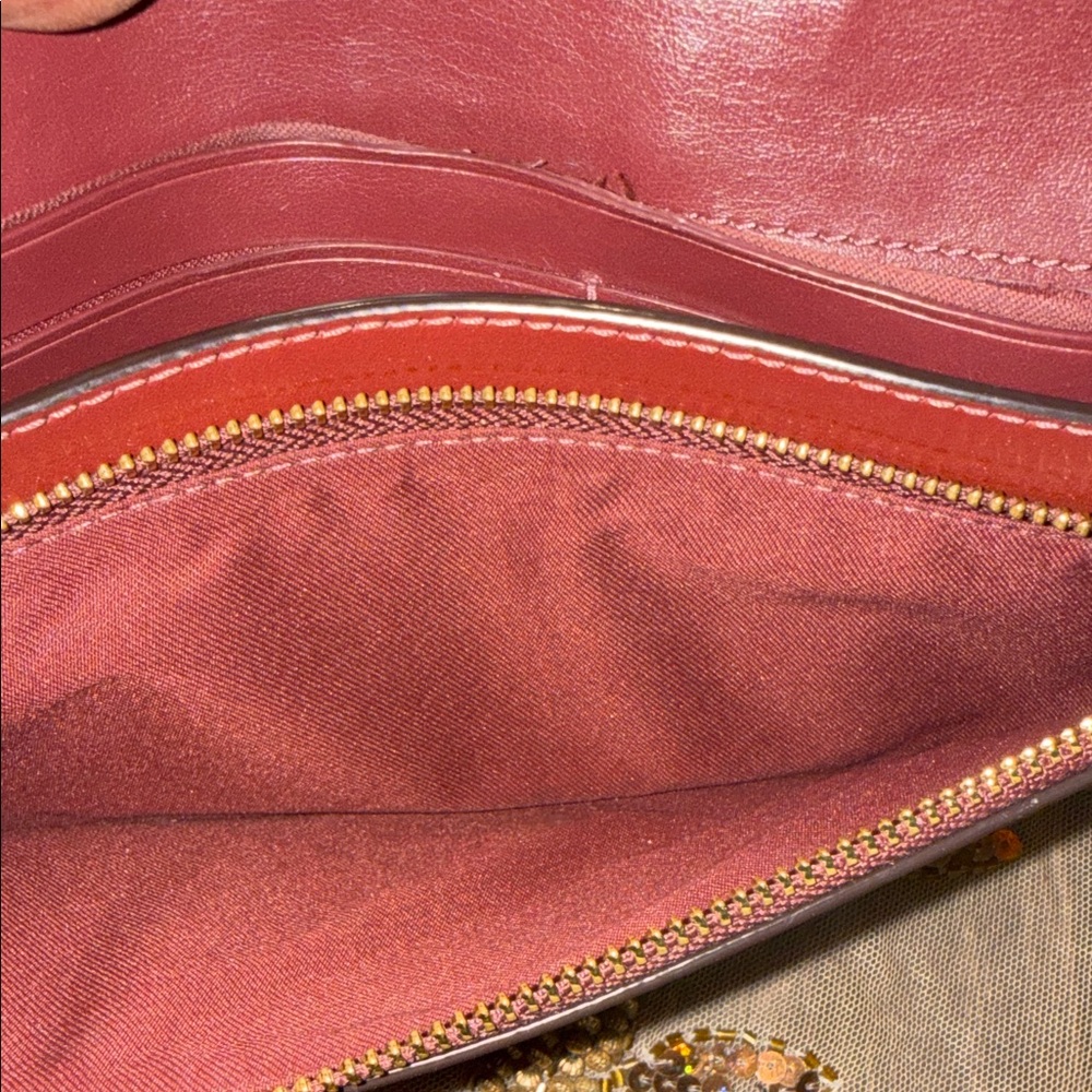 Coach Signature Floral Crossbody in Brown and Red - Picture 9 of 15